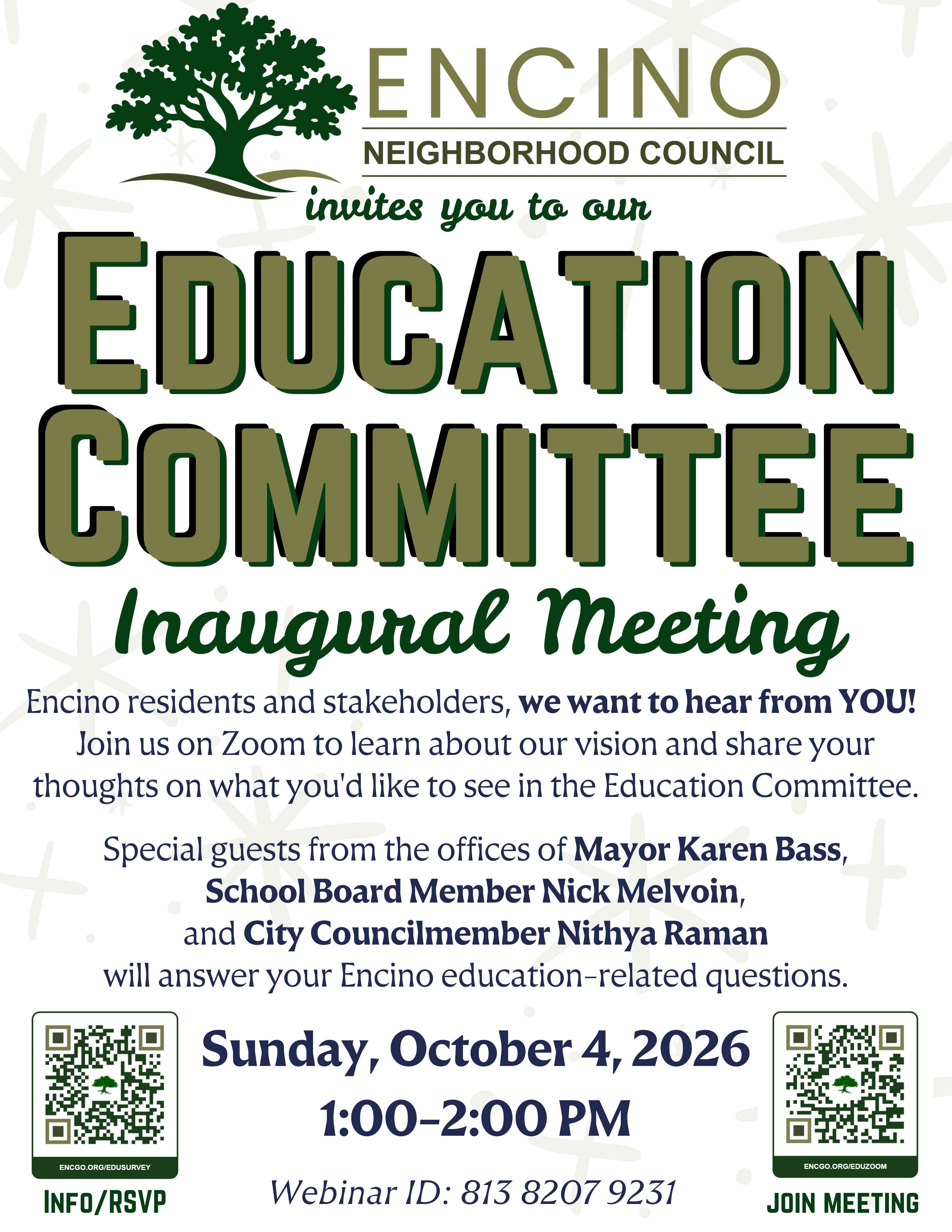 Education Committee Inaugural Meeting